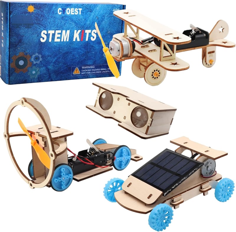 STEM Building Kits for Kids Age 8-14 - Solar Car Projects