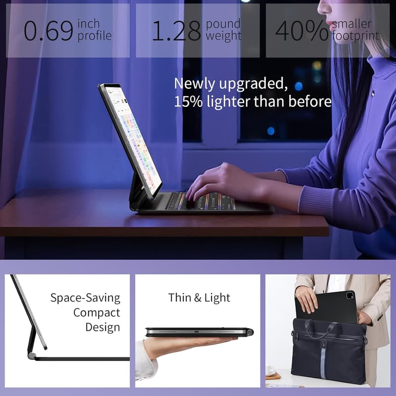 Magnetic Keyboard Case with Trackpad for iPad Air/Pro 11