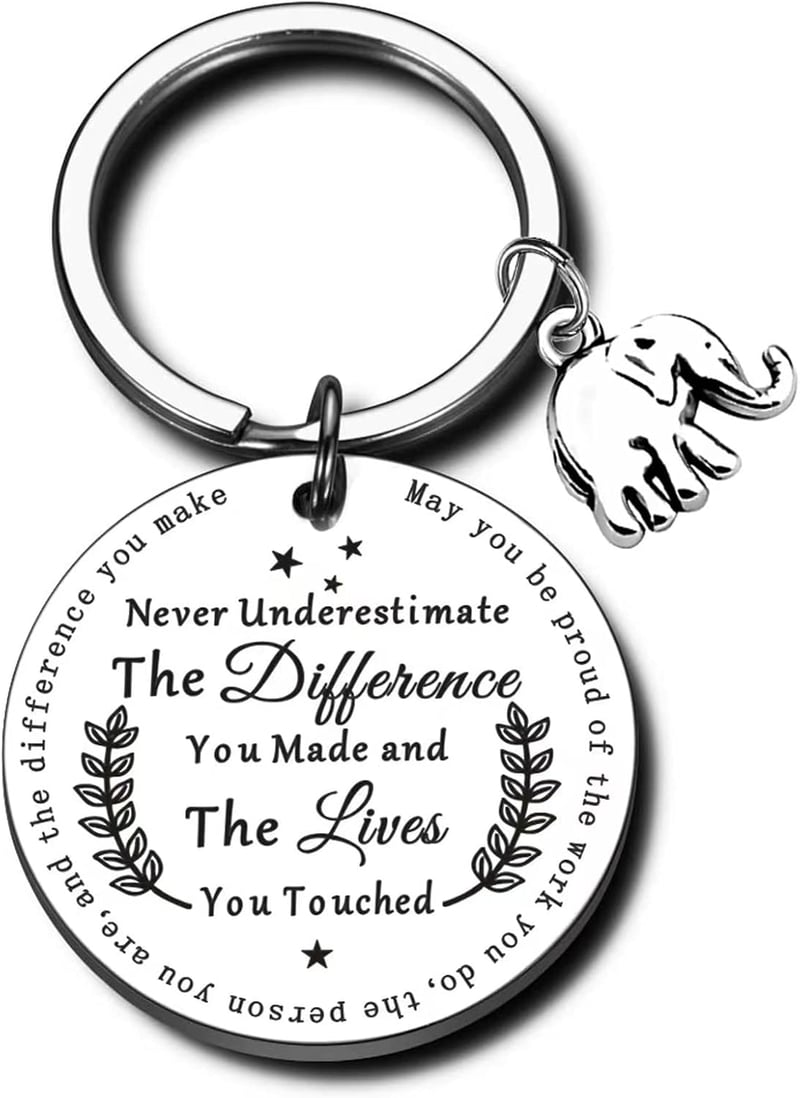 Inspirational Elephant Keychain for Women - Appreciation Gift