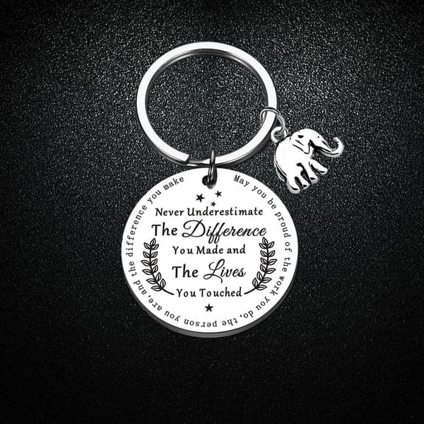 Inspirational Elephant Keychain for Women - Appreciation Gift