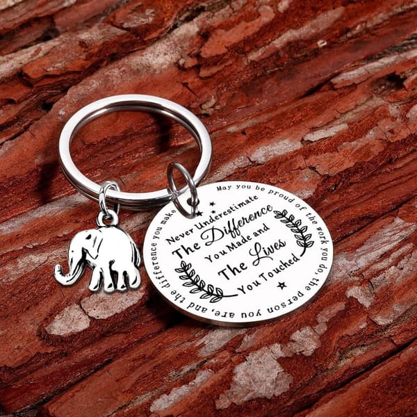 Inspirational Elephant Keychain for Women - Appreciation Gift