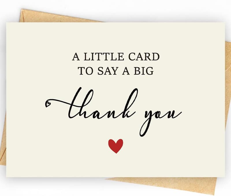 Thank You Cards 25-Pack with Envelopes for Baby Shower & Weddings