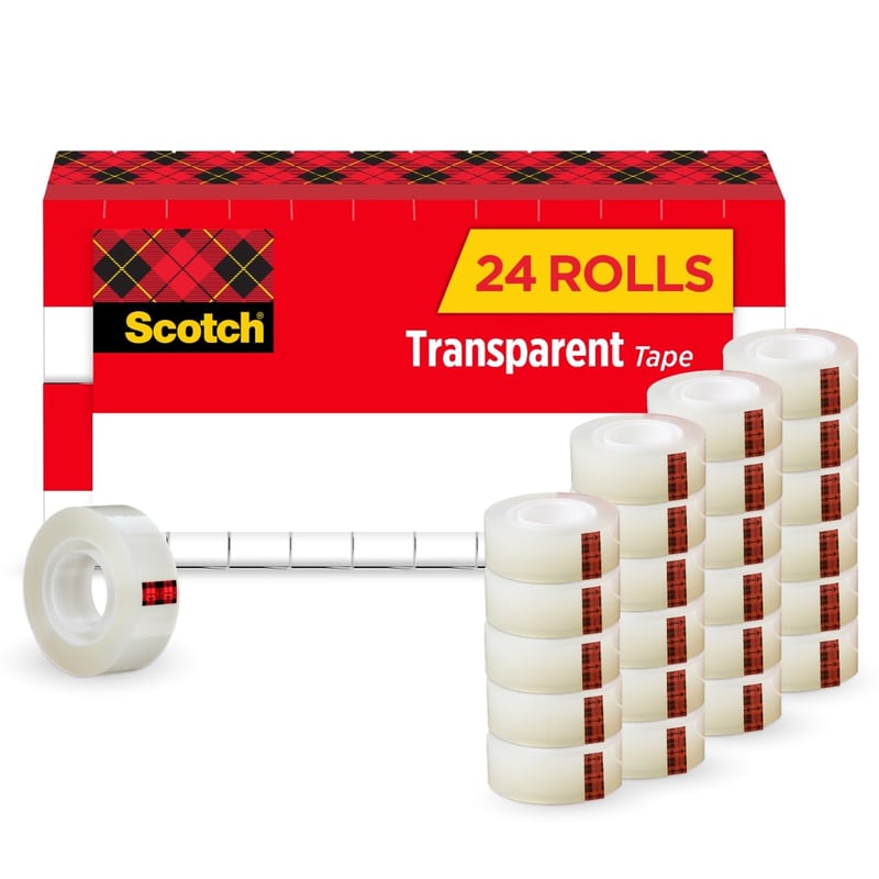 Clear Scotch Tape for Office and Home Use, 3/4