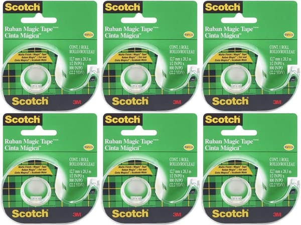 Invisible Matte Scotch Magic Tape, 1/2