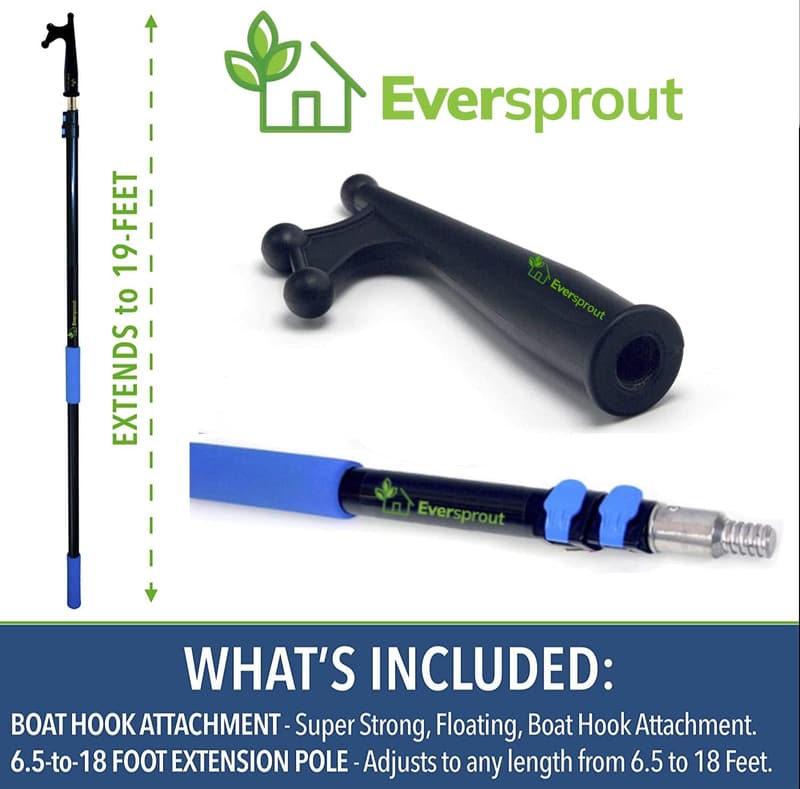 Telescoping Boat Hook - Durable Anodized Aluminum, Floats