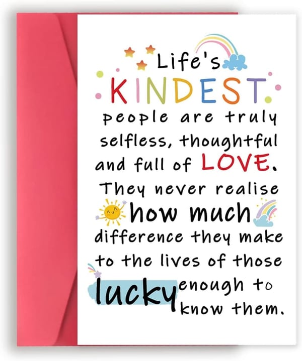 Sweet Thank You Card with Envelope for Friends and Family