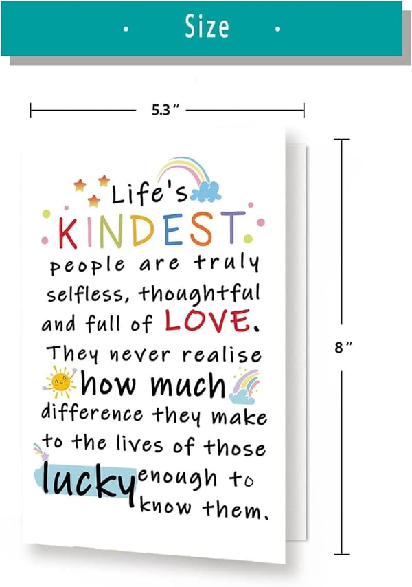 Sweet Thank You Card with Envelope for Friends and Family