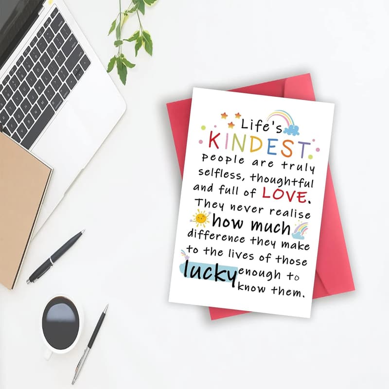 Sweet Thank You Card with Envelope for Friends and Family