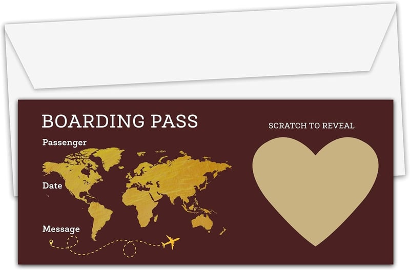 Destination Wedding Save the Date Scratch-Off Card