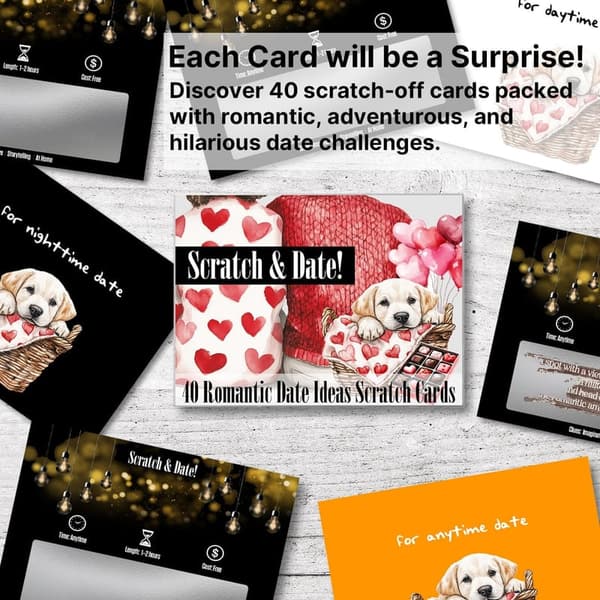 Date Night Scratch Off Cards - 40 Romantic Ideas for Couples