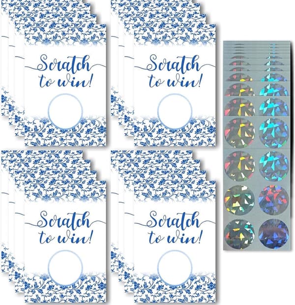 Personalized Scratch-Off Cards for Holidays & Events - 120 Pack