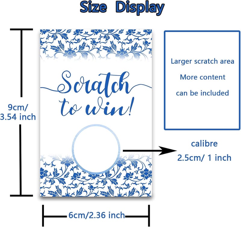 Personalized Scratch-Off Cards for Holidays & Events - 120 Pack