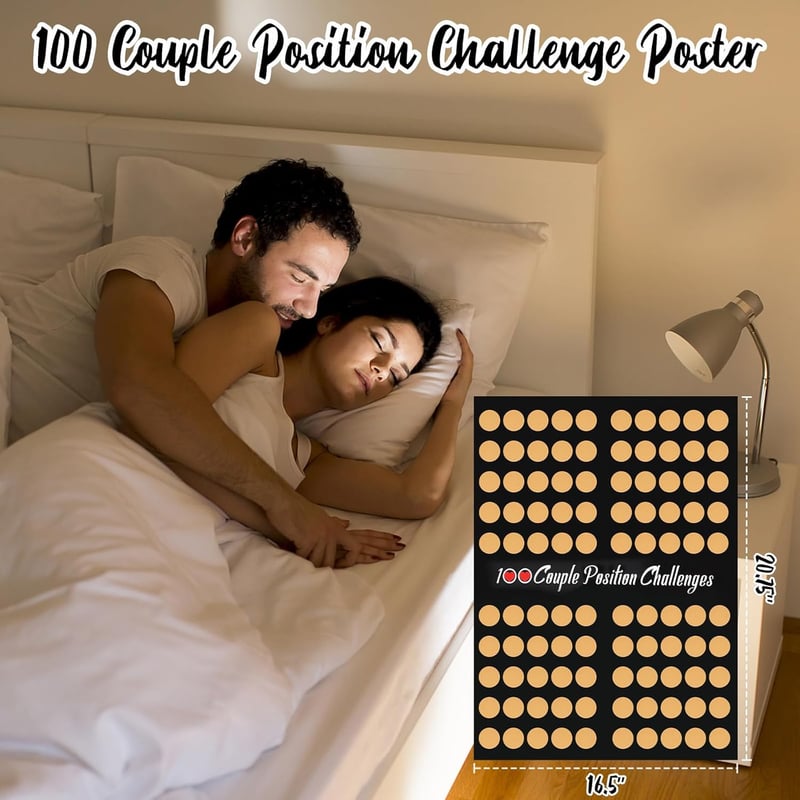 Date Night Love Game Scratch-Off Poster for Couples