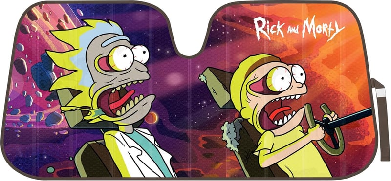 Rick and Morty Accordion Sunshade for Car Windshield