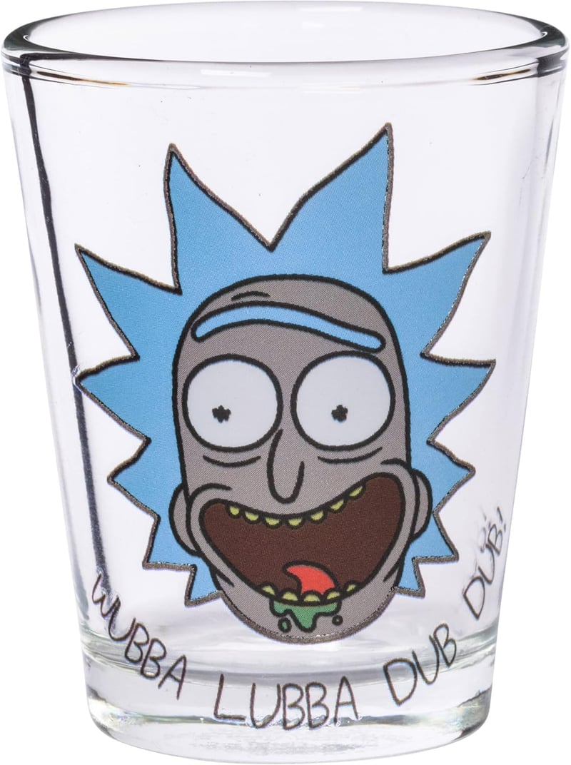 Rick and Morty Mini Glass Set - 4-Pack, 1.5 Ounce