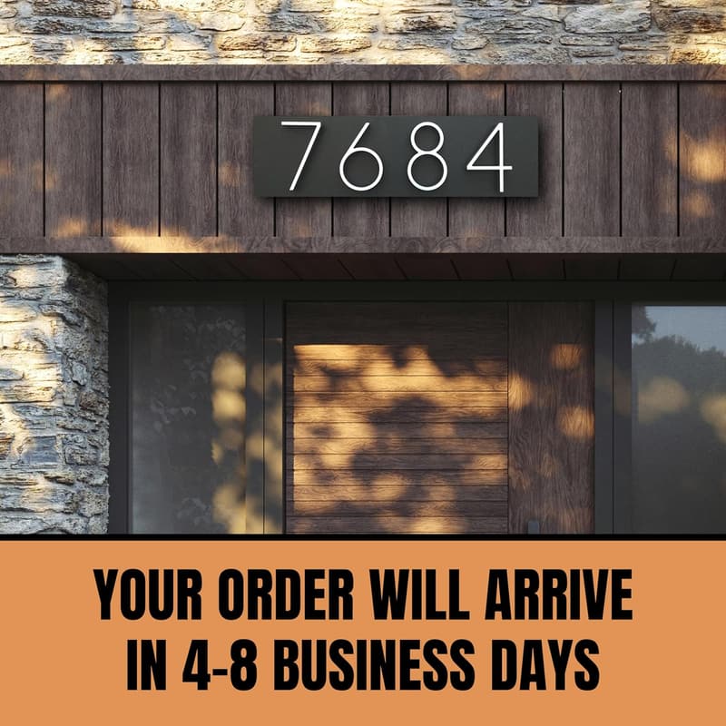 Personalized Modern House Numbers - Vertical & Horizontal Address Plaques