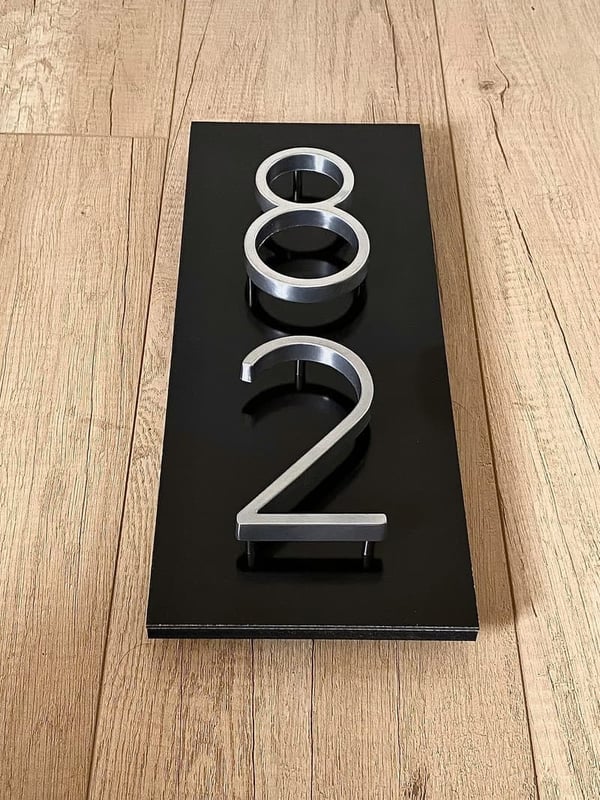 Personalized Modern House Numbers - Vertical & Horizontal Address Plaques