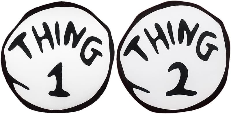 Halloween Iron-On Patches - Thing 1 & Thing 2 Set