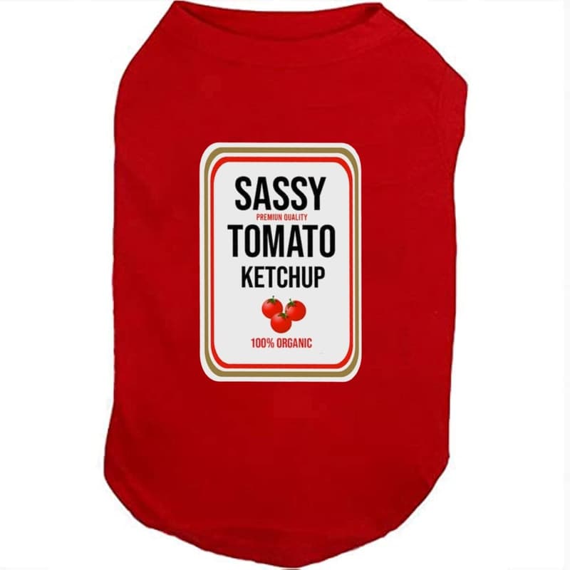 Matching Condiment Costumes for Dogs & Cats - Mustard & Ketchup (Large, Red)