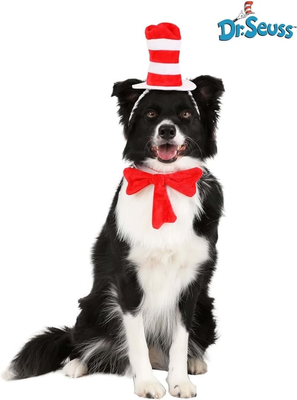 Cat in The Hat Pet Costume - Dr. Seuss Feline Outfit for Pets