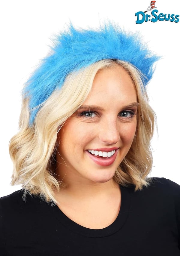 Dr. Seuss Thing 1 & 2 Blue Fuzzy Costume Headband