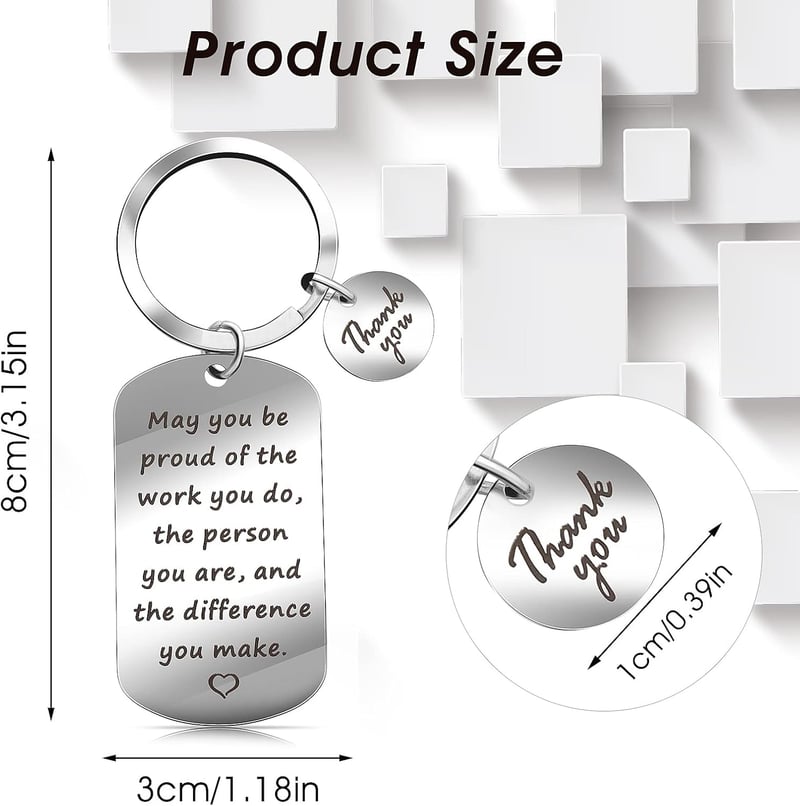 Inspirational Farewell Keychain for Employees and Colleagues