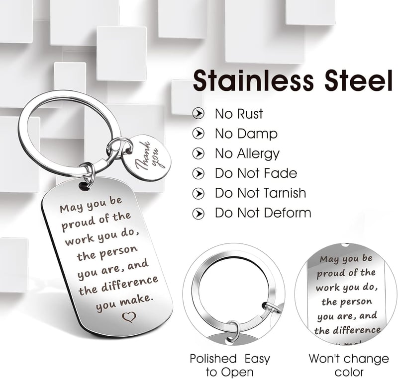 Inspirational Farewell Keychain for Employees and Colleagues