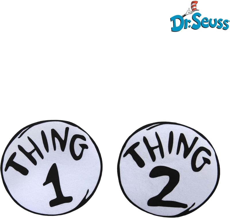 Thing 1 & Thing 2 Iron-On Patch Set for Kids & Adults