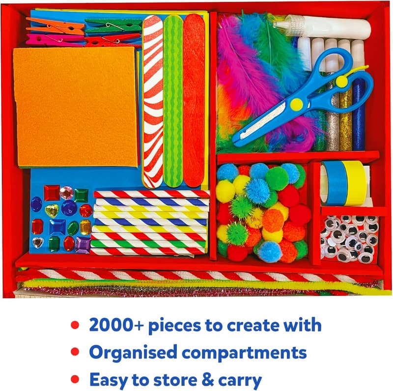 Ultimate Art & Craft Activity Kit - 2000+ DIY Supplies for Kids