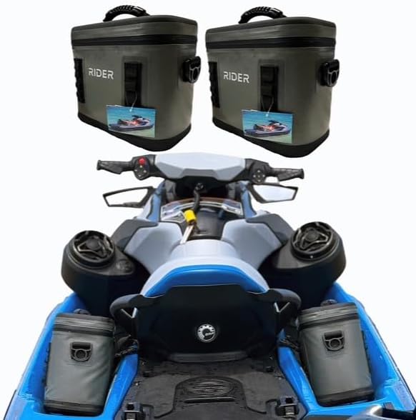Universal Jet Ski Cooler Set - 2 Gray Coolers for PWC