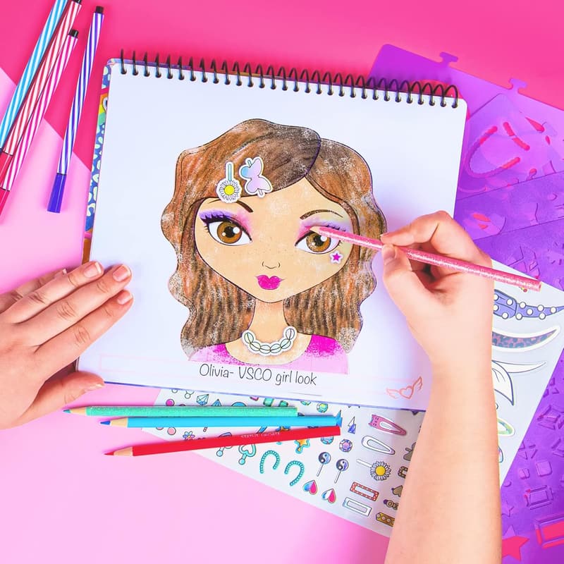Fashion Angels Makeup & Hair Design Sketch Portfolio for Ages 6+