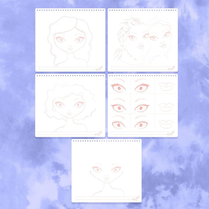 Fashion Angels Makeup & Hair Design Sketch Portfolio for Ages 6+