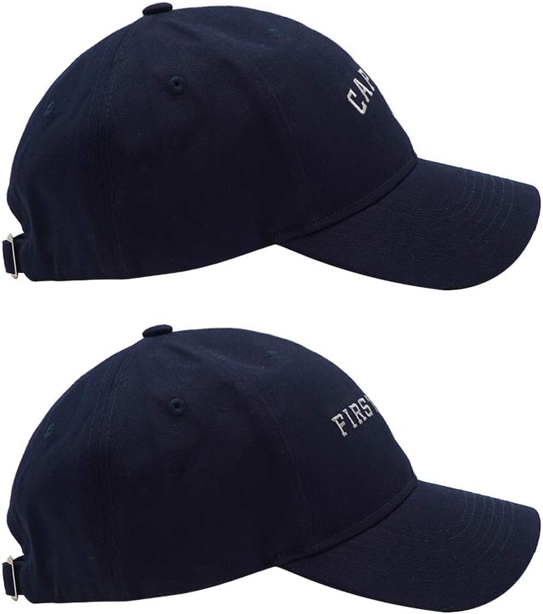 Matching Captain & First Mate Nautical Baseball Caps