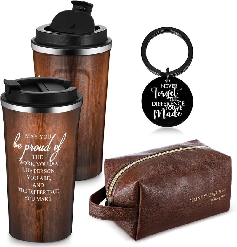 Father's Day Gift Set: 20oz Stainless Steel Tumbler & Keychain