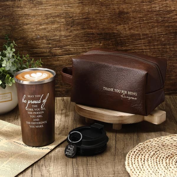 Father's Day Gift Set: 20oz Stainless Steel Tumbler & Keychain