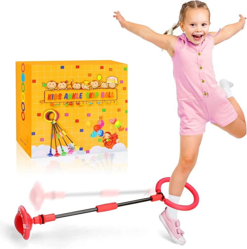 Foldable Flash Wheel Skip Ball for Kids Ages 5-10 - Outdoor Toy