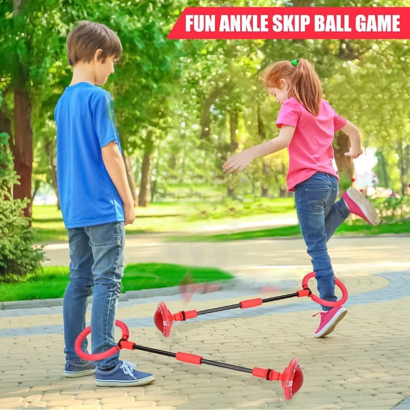 Foldable Flash Wheel Skip Ball for Kids Ages 5-10 - Outdoor Toy