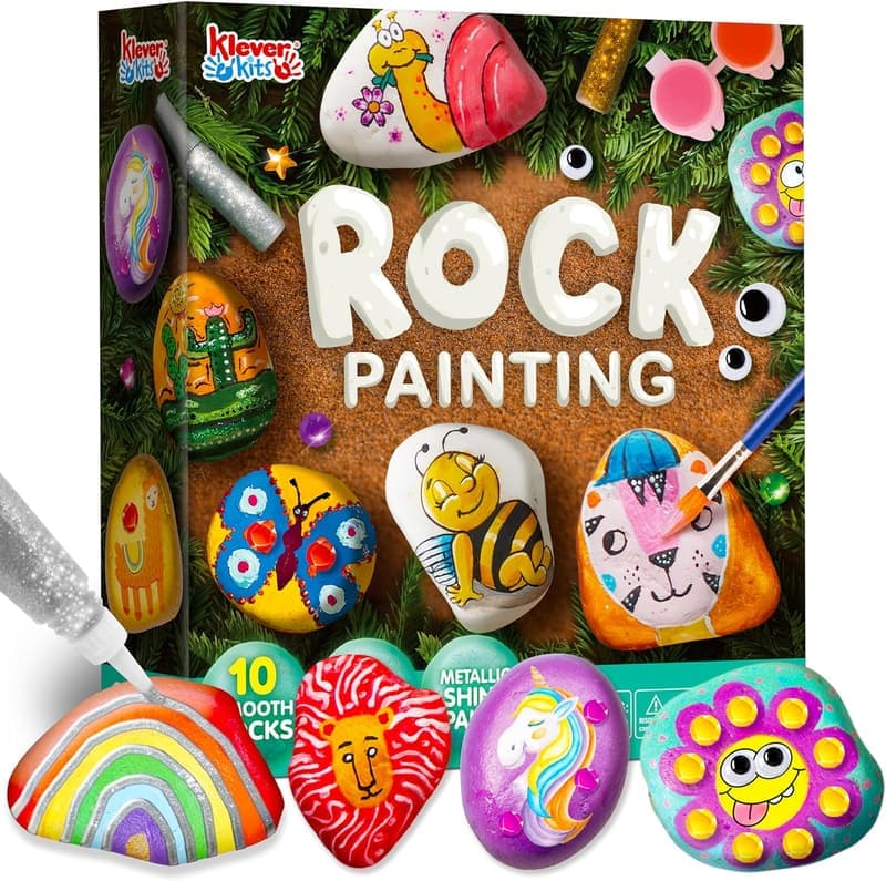 Kids' Rock Painting Kit - DIY Arts & Crafts for Ages 6-12