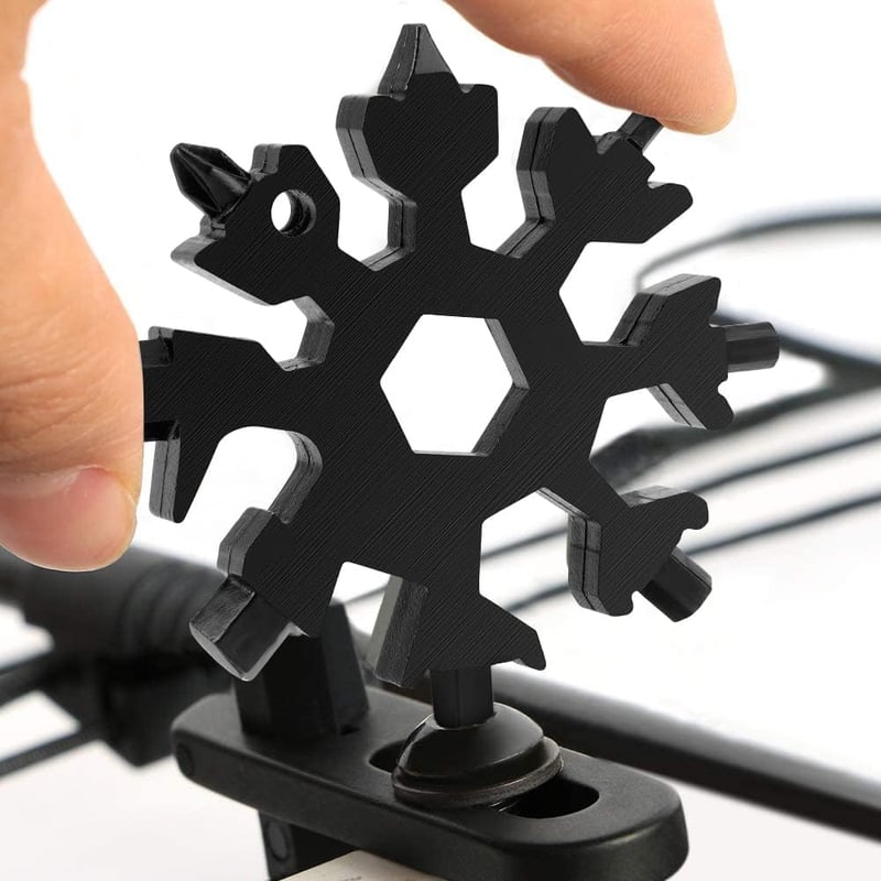 18-in-1 Snowflake Multi-Tool Set, Stainless Steel, Portable