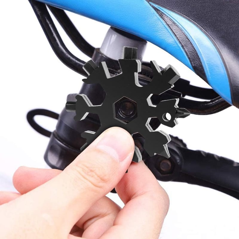 18-in-1 Snowflake Multi-Tool Set, Stainless Steel, Portable