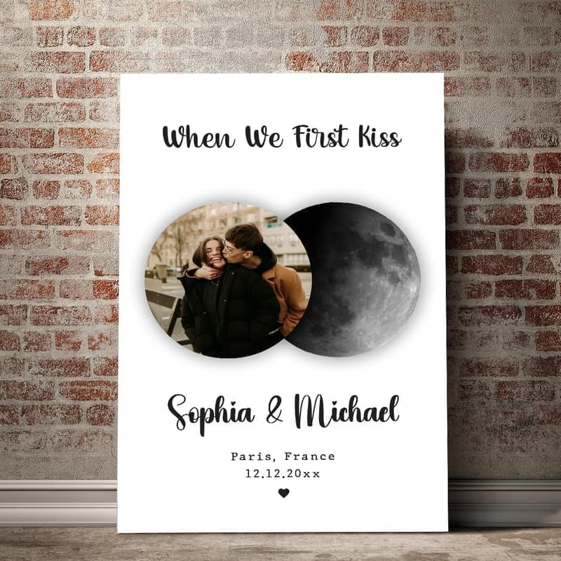 Personalized Canvas for Couples - Custom Photo Gift