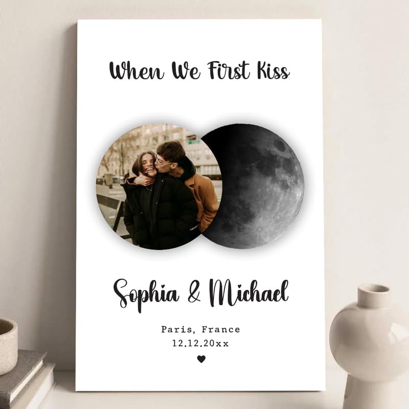 Personalized Canvas for Couples - Custom Photo Gift