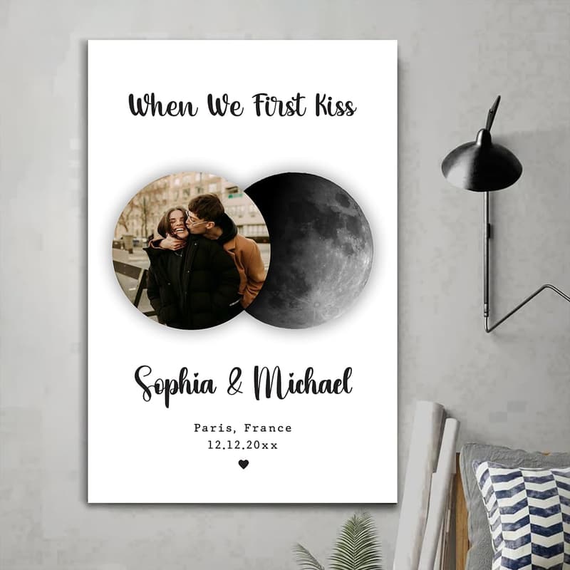 Personalized Canvas for Couples - Custom Photo Gift