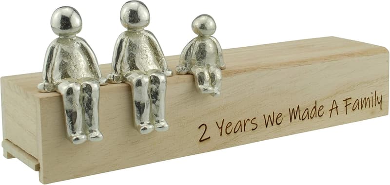 2nd Anniversary Metal Ornament - Custom Family Design