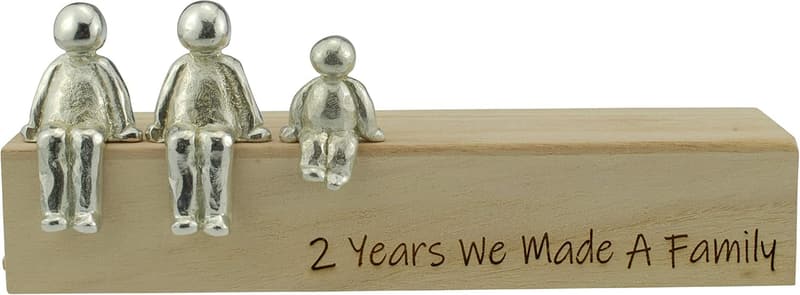 2nd Anniversary Metal Ornament - Custom Family Design