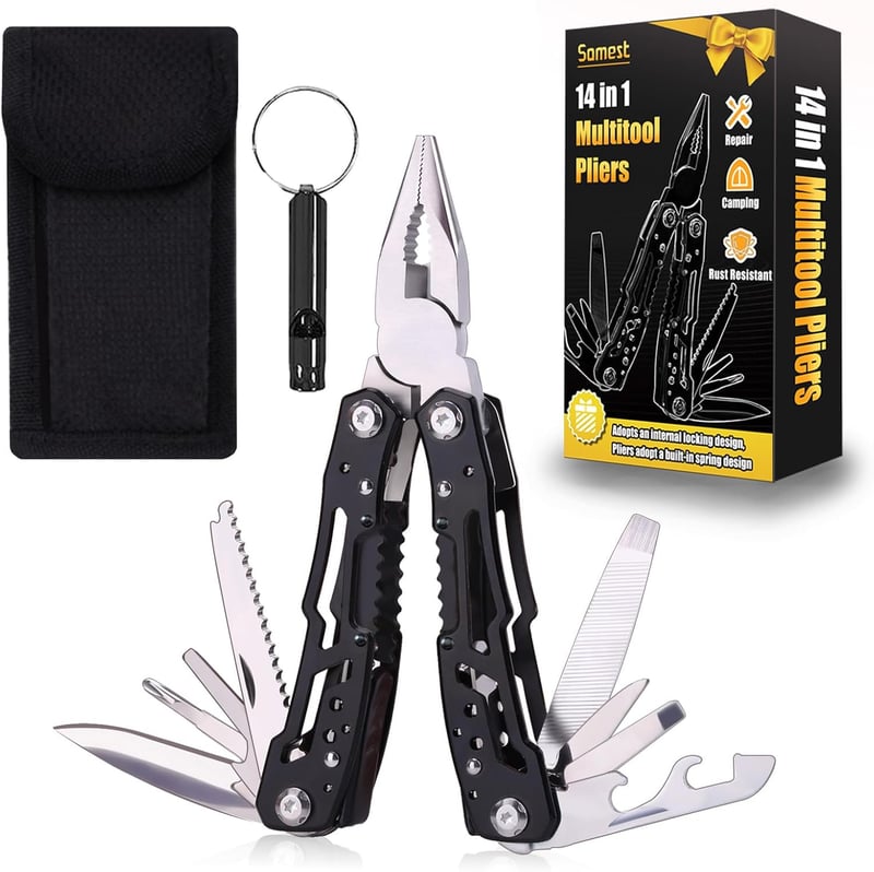 14-in-1 Multitool Pliers Gift for Dad - Pocket Tool Set