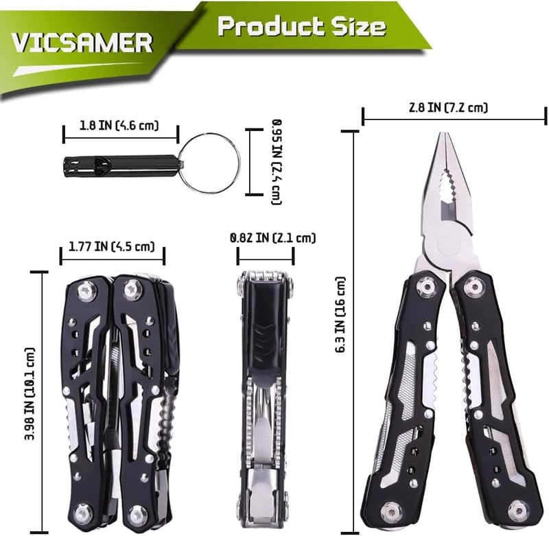 14-in-1 Multitool Pliers Gift for Dad - Pocket Tool Set