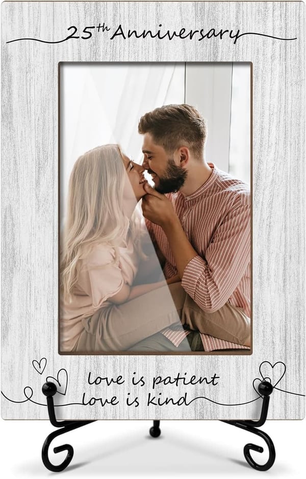 Anniversary Wooden Photo Frame for Couples - 4x6