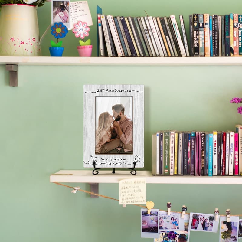 Anniversary Wooden Photo Frame for Couples - 4x6