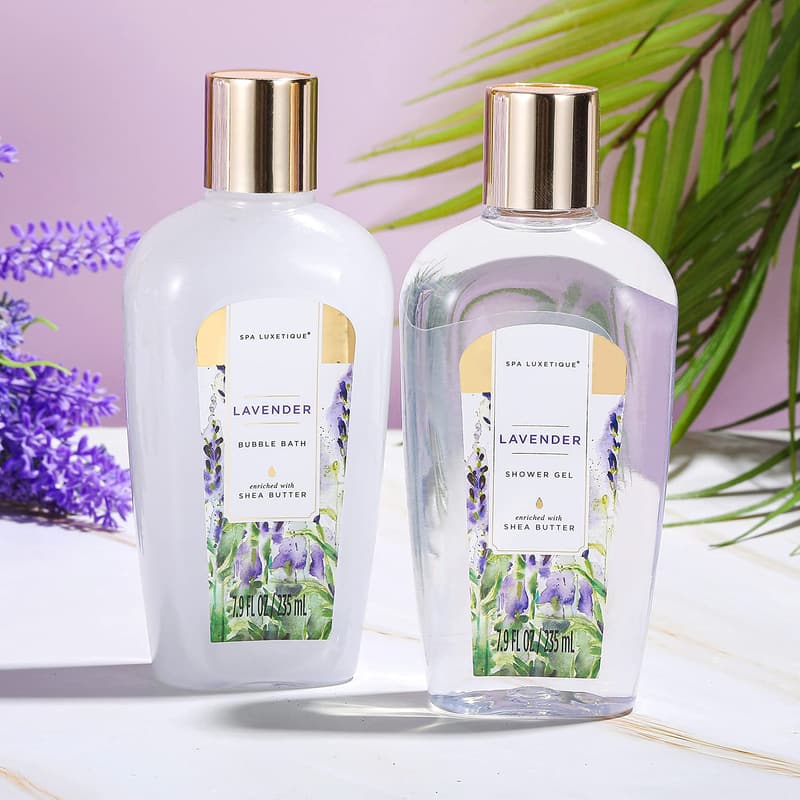 Lavender Spa Gift Set for Women – 12-Piece Home Spa Kit